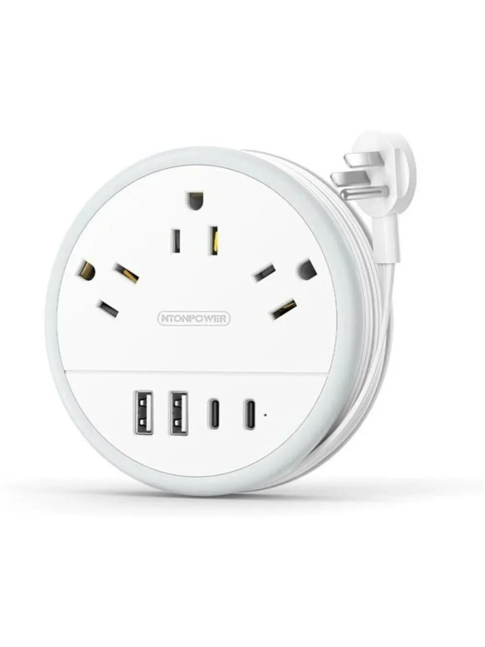 NTONPOWER Travel Power Strip USB C Extension Cord Cruise Essentials 4FT